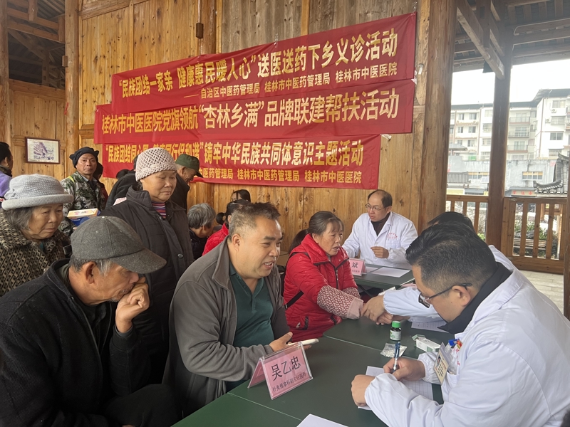 自治区中医药管理局、桂林市中医药管理局联合买大小平台赚钱网站是什么赴龙胜县乐江镇开展送中医药下乡义诊活动